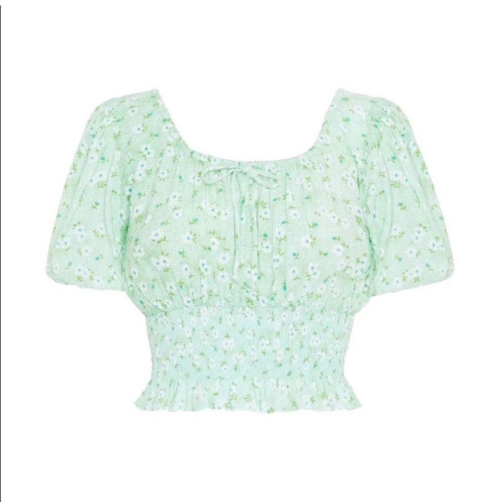 Faithfull The Brand Anne Laure Top Merci Green Floral